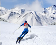 Downhill ski pingvines HTML5 játék