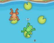 Frog fights with buddies pingvines HTML5 játék